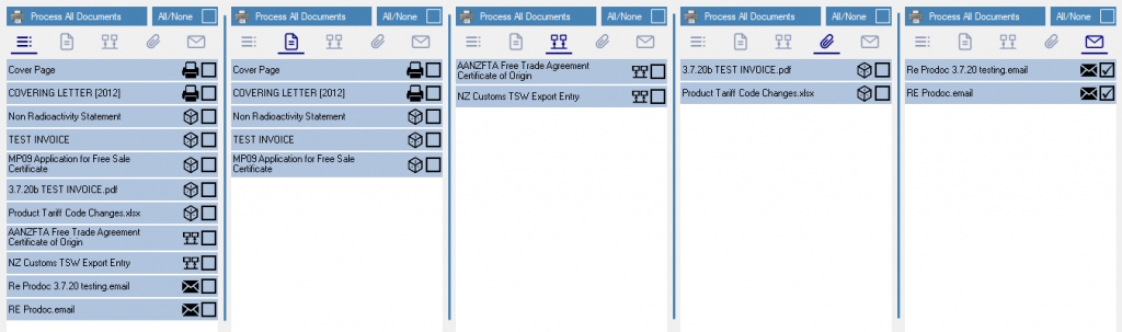 Prodoc Trade Window Samples Forms screen tabs – TradeWindow Prodoc